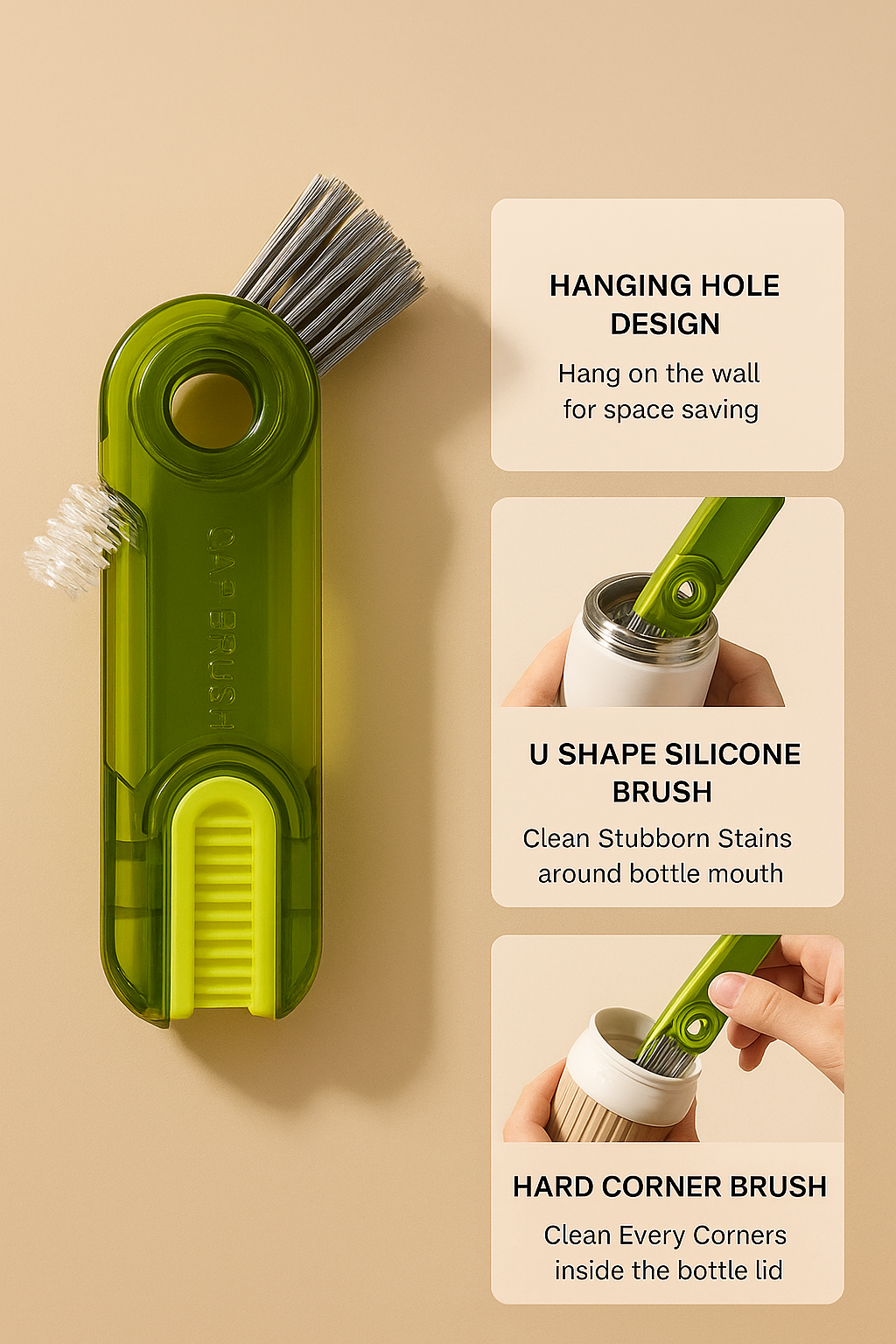 "CleanMaster Pro 360° - Revolutionary 3-in-1 Rotating Cup & Bottle Cleaning Brush"