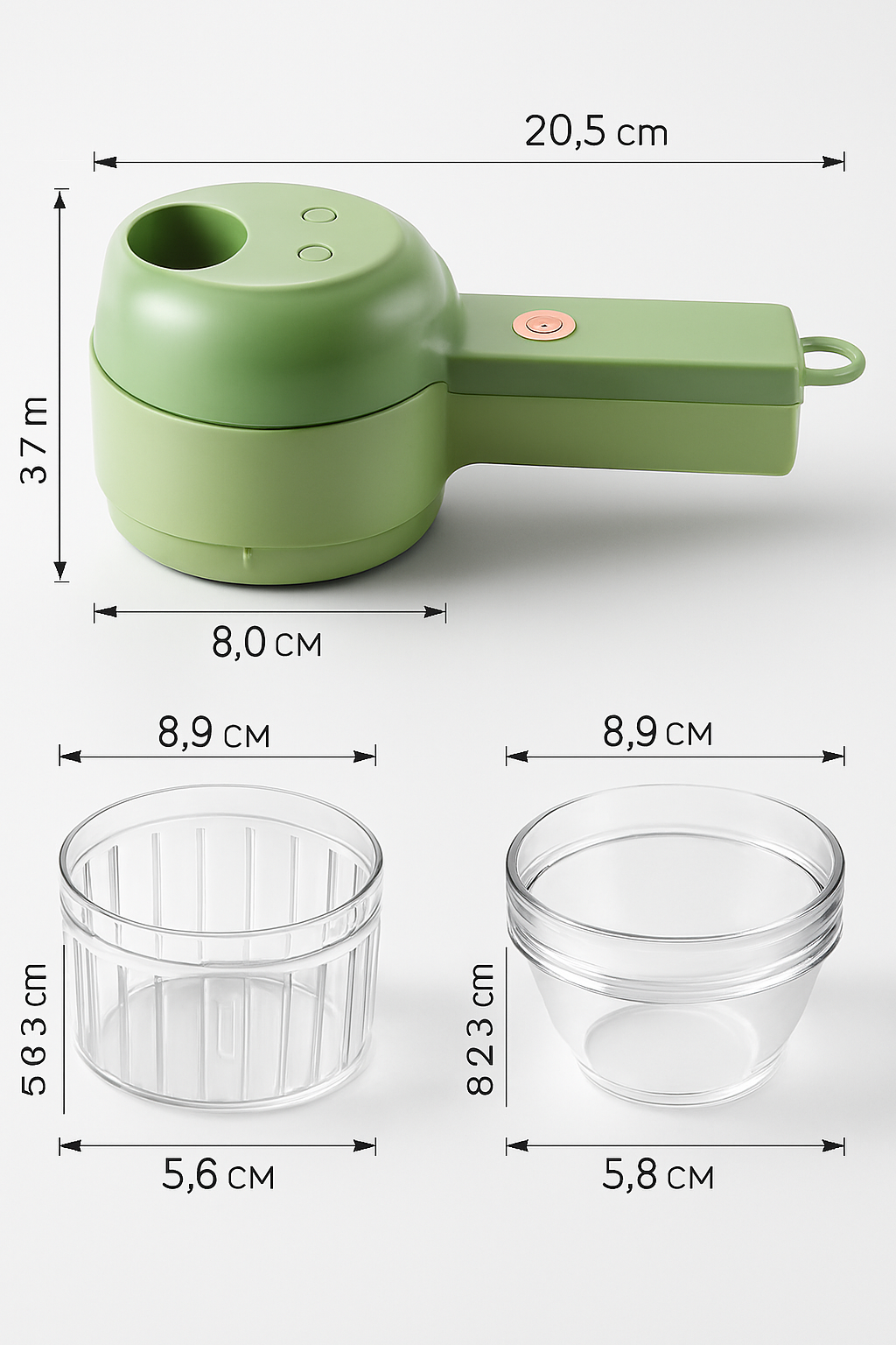 4-in-1 Portable Electric Vegetable Cutter Set — Slice, Chop, Grind & Peel | Compact Multi-Use Kitchen Tool